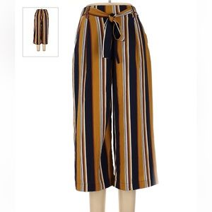 Zara High Rise Waist Striped Wide leg loose fit pants